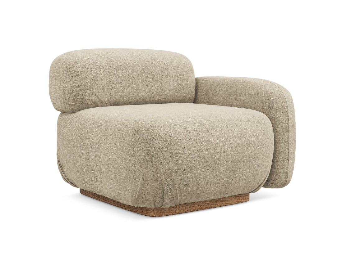 Makamii Bej Fotoliu Modular tapitat cu stofa, Ailani R1S-7, l95xA95xH73 cm