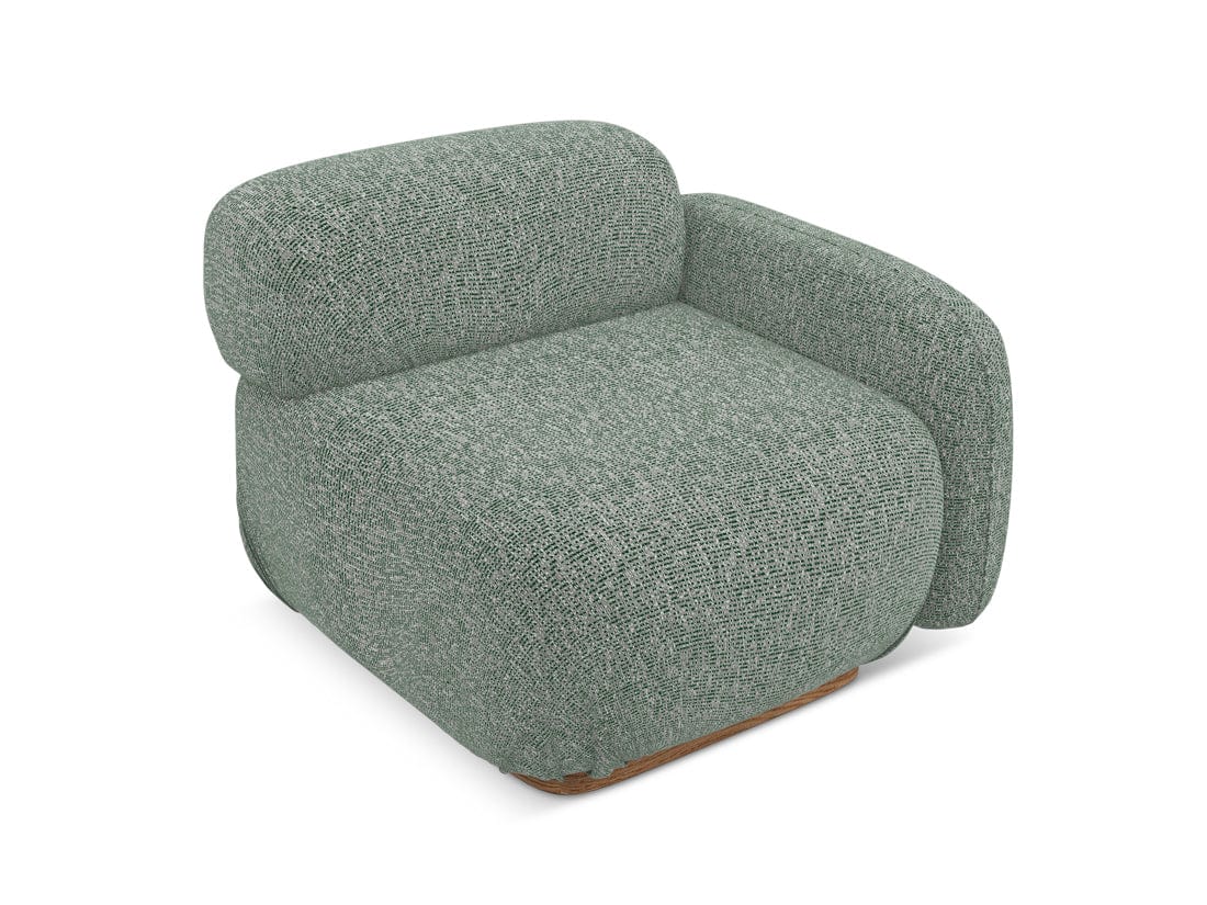 Makamii Fotoliu Modular tapitat cu stofa, Ailani R1S C10 Verde Deschis / Natural, l95xA95xH73 cm