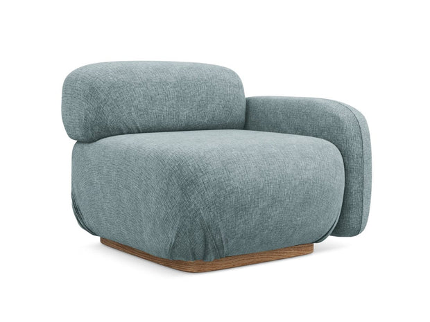 Makamii Fotoliu Modular tapitat cu stofa, Ailani R1S C11 Albastru Denim / Natural, l95xA95xH73 cm