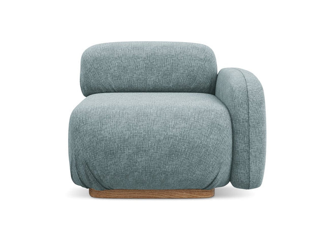 Makamii Fotoliu Modular tapitat cu stofa, Ailani R1S C11 Albastru Denim / Natural, l95xA95xH73 cm