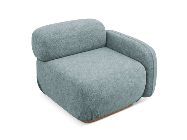 Makamii Fotoliu Modular tapitat cu stofa, Ailani R1S C11 Albastru Denim / Natural, l95xA95xH73 cm