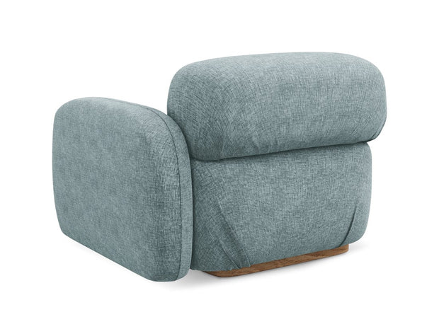 Makamii Fotoliu Modular tapitat cu stofa, Ailani R1S C11 Albastru Denim / Natural, l95xA95xH73 cm