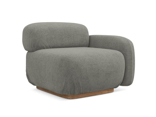 Makamii Fotoliu Modular tapitat cu stofa, Ailani R1S C18 Grej / Natural, l95xA95xH73 cm