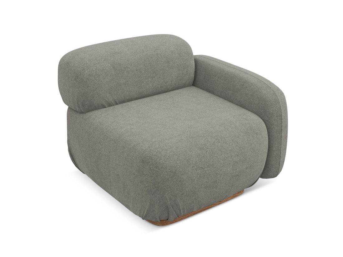 Makamii Fotoliu Modular tapitat cu stofa, Ailani R1S C18 Grej / Natural, l95xA95xH73 cm