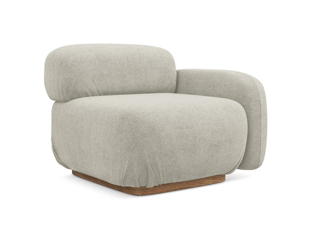 Makamii Fotoliu Modular tapitat cu stofa, Ailani R1S C5 Bej Deschis / Natural, l95xA95xH73 cm