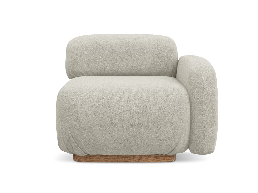 Makamii Fotoliu Modular tapitat cu stofa, Ailani R1S C5 Bej Deschis / Natural, l95xA95xH73 cm