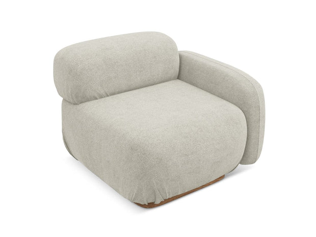 Makamii Fotoliu Modular tapitat cu stofa, Ailani R1S C5 Bej Deschis / Natural, l95xA95xH73 cm