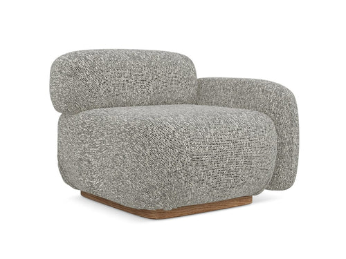 Makamii Fotoliu Modular tapitat cu stofa, Ailani R1S C5 Bej Inchis / Natural, l95xA95xH73 cm