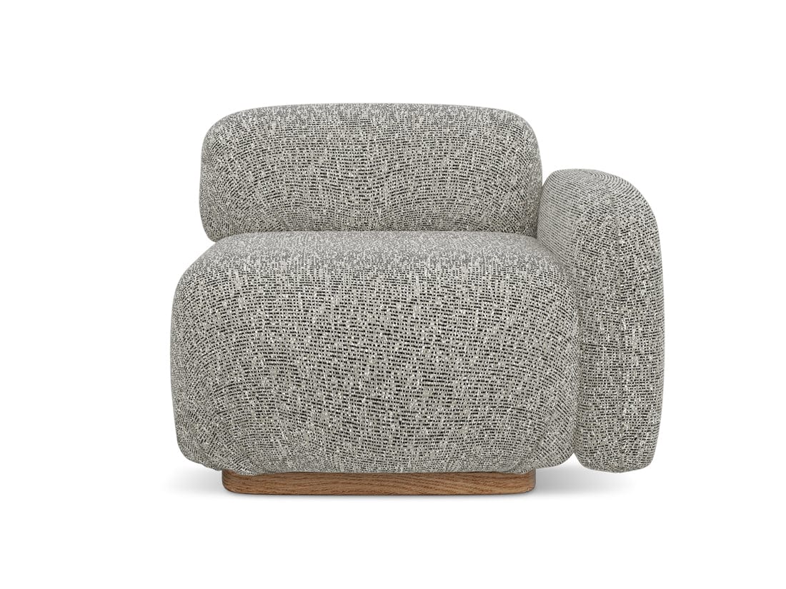 Makamii Fotoliu Modular tapitat cu stofa, Ailani R1S C5 Bej Inchis / Natural, l95xA95xH73 cm