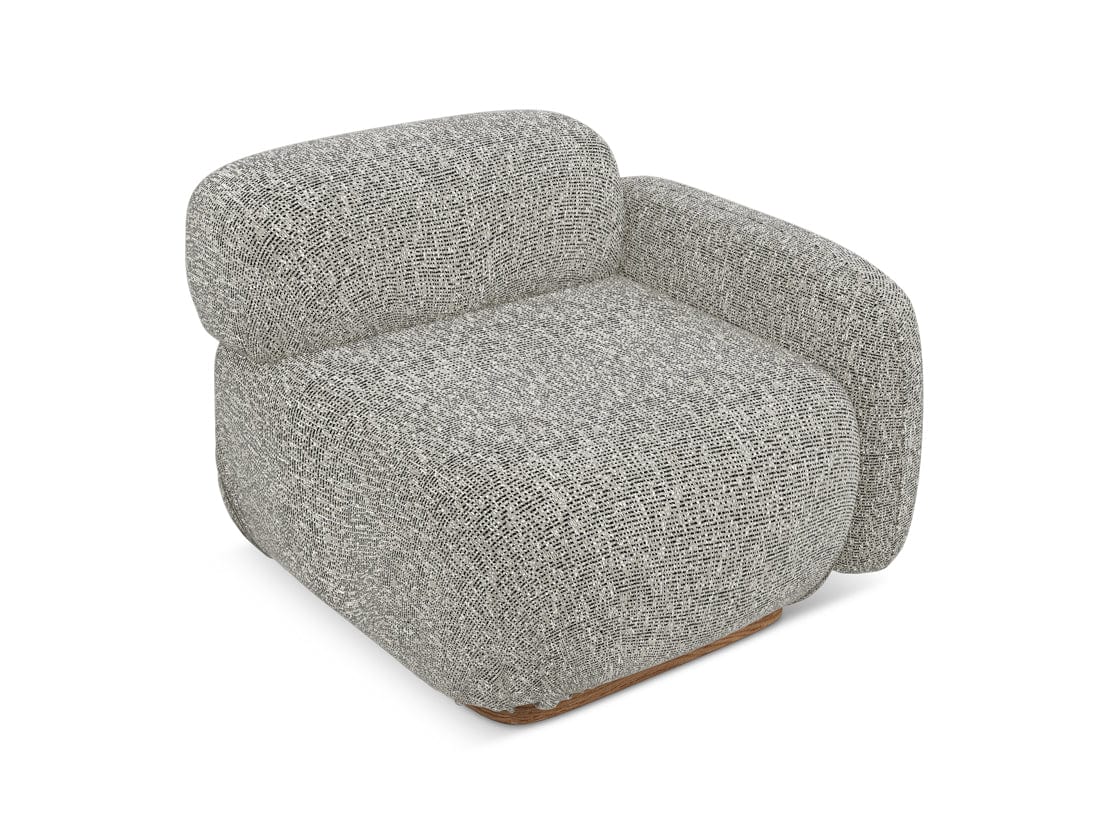 Makamii Fotoliu Modular tapitat cu stofa, Ailani R1S C5 Bej Inchis / Natural, l95xA95xH73 cm