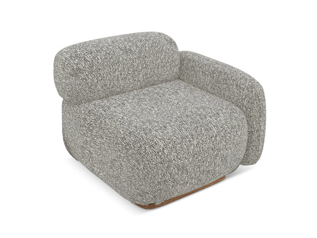 Makamii Fotoliu Modular tapitat cu stofa, Ailani R1S C5 Bej Inchis / Natural, l95xA95xH73 cm