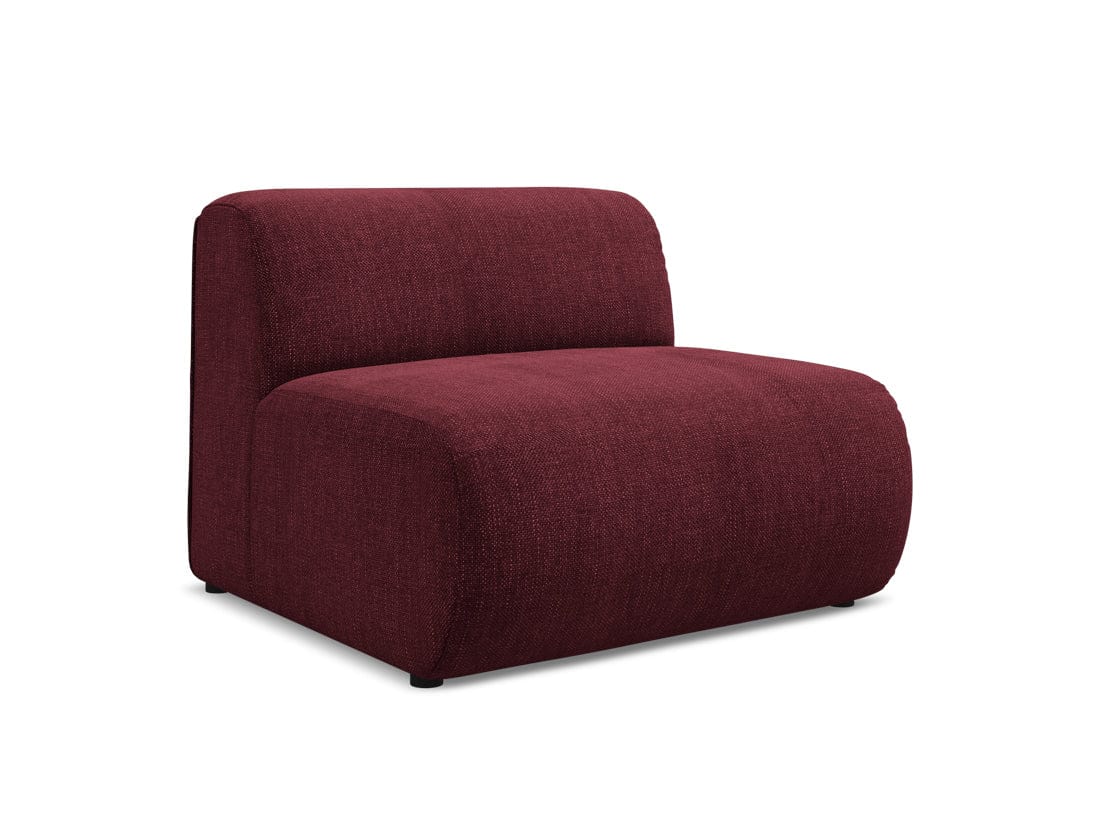 Makamii Bordeaux Fotoliu Modular tapitat cu stofa, Ekahi 1S-2, l90xA89xH70 cm