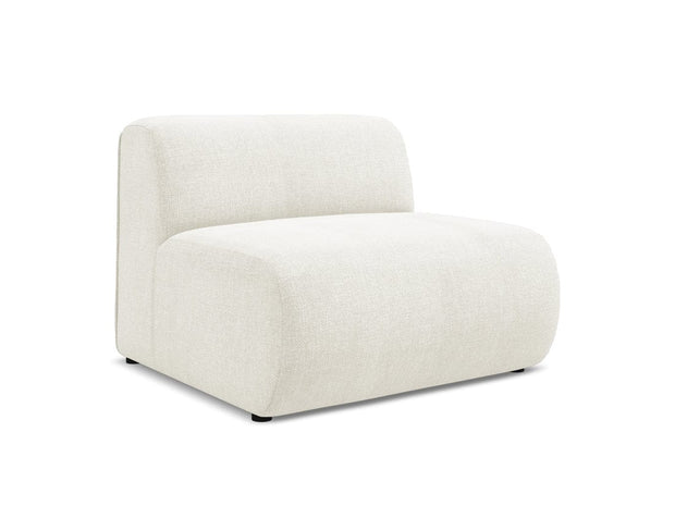 Makamii Alb Fotoliu Modular tapitat cu stofa, Ekahi 1S-2, l90xA89xH70 cm