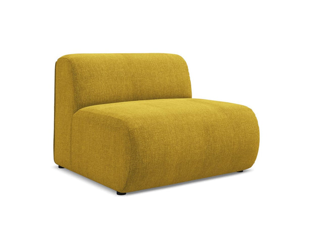 Makamii Galben Fotoliu Modular tapitat cu stofa, Ekahi 1S-2, l90xA89xH70 cm