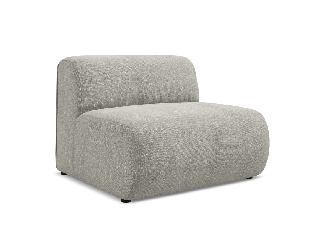 Makamii Bej Fotoliu Modular tapitat cu stofa, Ekahi 1S-2, l90xA89xH70 cm