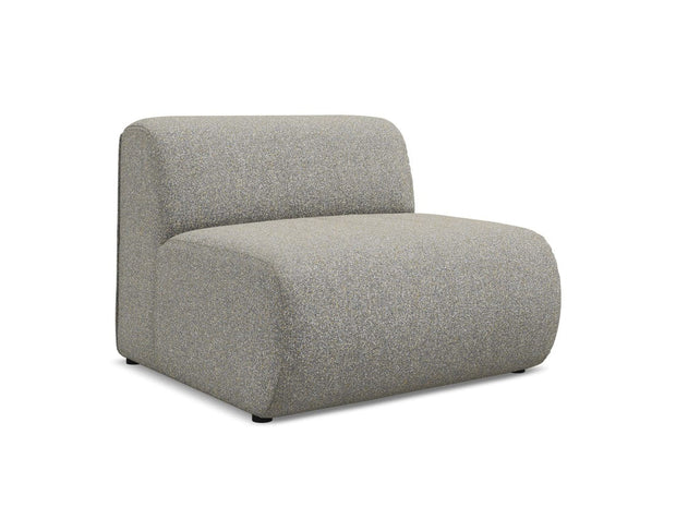 Makamii Fotoliu Modular tapitat cu stofa, Ekahi 1S C2 Bej Inchis / Negru, l90xA89xH70 cm