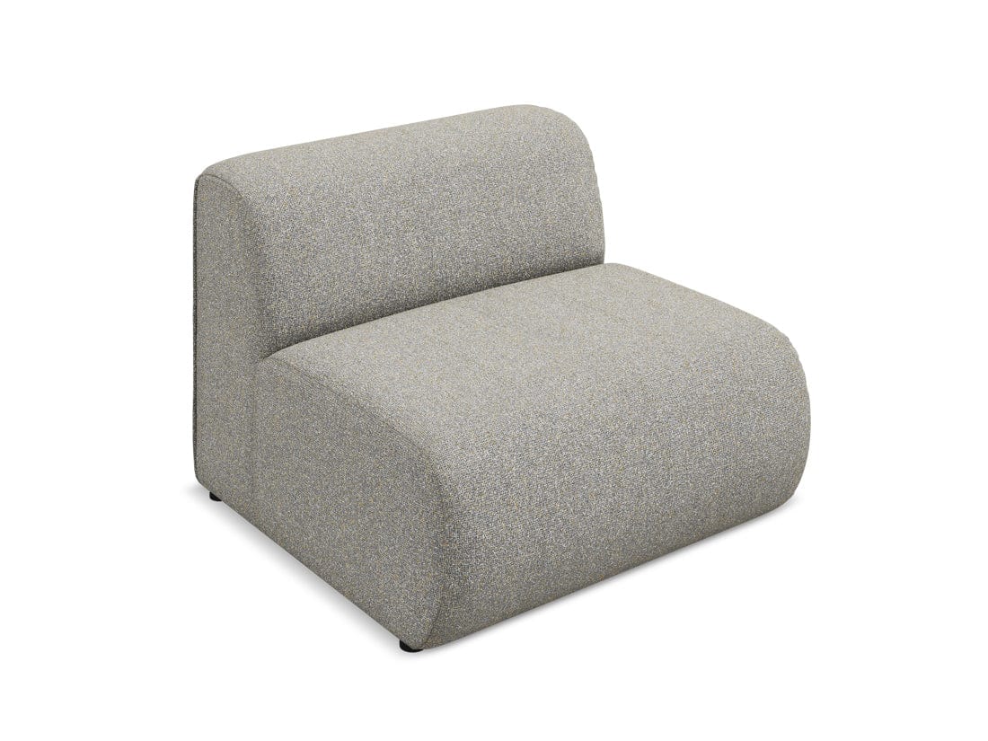 Makamii Fotoliu Modular tapitat cu stofa, Ekahi 1S C2 Bej Inchis / Negru, l90xA89xH70 cm