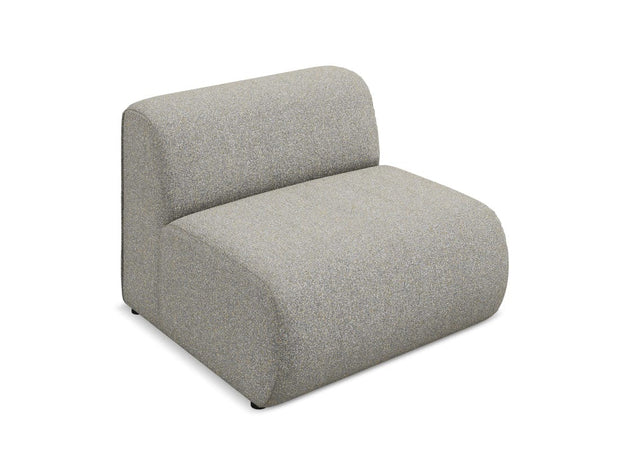 Makamii Fotoliu Modular tapitat cu stofa, Ekahi 1S C2 Bej Inchis / Negru, l90xA89xH70 cm