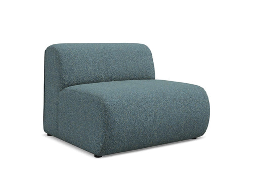 Makamii Fotoliu Modular tapitat cu stofa, Ekahi 1S C7 Albastru Denim / Negru, l90xA89xH70 cm