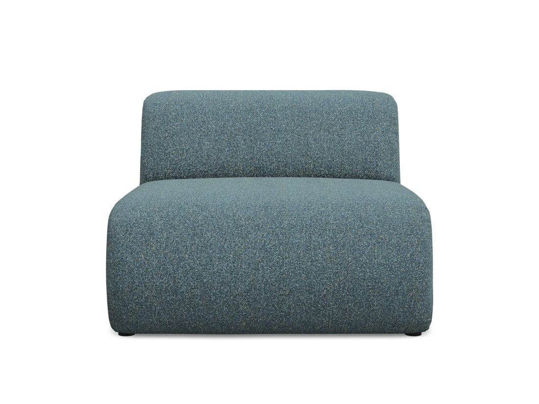 Makamii Fotoliu Modular tapitat cu stofa, Ekahi 1S C7 Albastru Denim / Negru, l90xA89xH70 cm