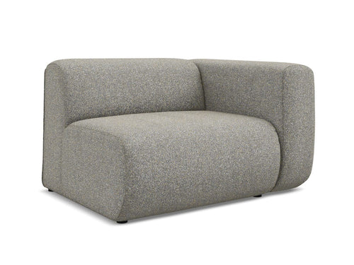 Makamii Fotoliu Modular tapitat cu stofa, Ekahi L1S C2 Bej Inchis / Negru, l114xA89xH70 cm