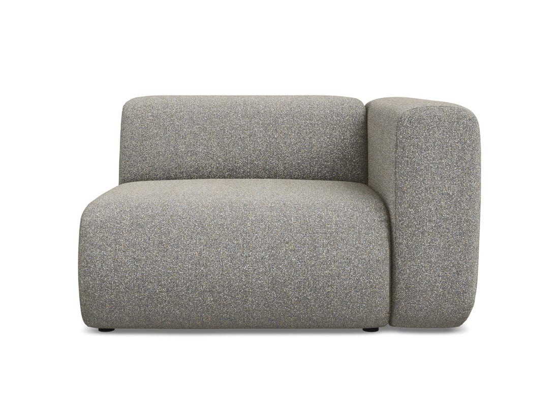 Makamii Fotoliu Modular tapitat cu stofa, Ekahi L1S C2 Bej Inchis / Negru, l114xA89xH70 cm