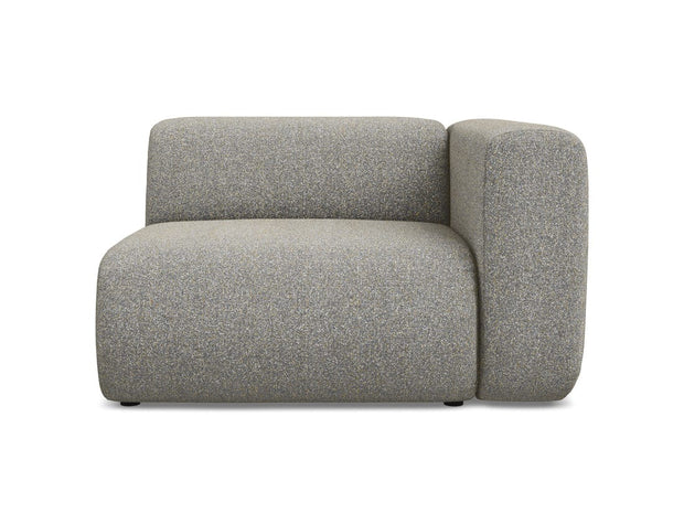 Makamii Fotoliu Modular tapitat cu stofa, Ekahi L1S C2 Bej Inchis / Negru, l114xA89xH70 cm