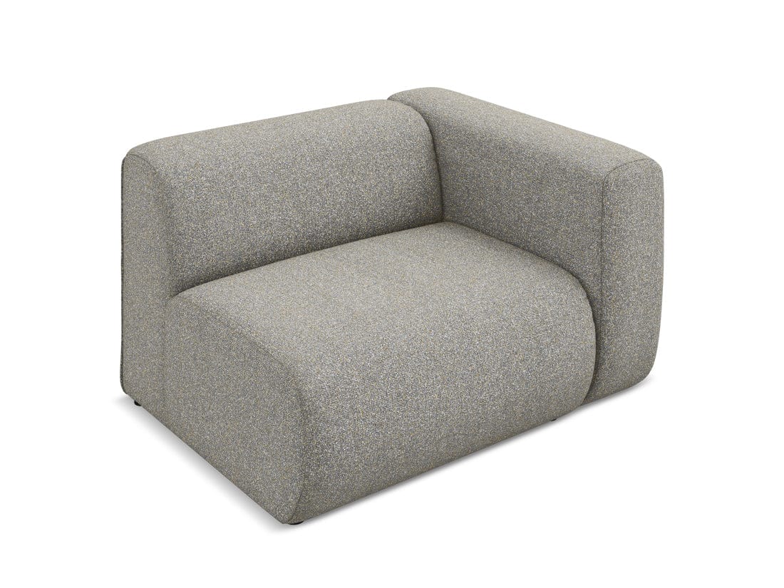 Makamii Fotoliu Modular tapitat cu stofa, Ekahi L1S C2 Bej Inchis / Negru, l114xA89xH70 cm