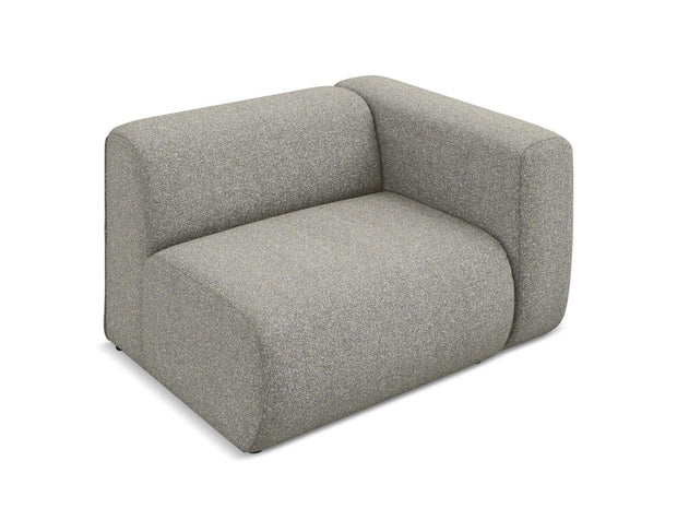 Makamii Fotoliu Modular tapitat cu stofa, Ekahi L1S C2 Bej Inchis / Negru, l114xA89xH70 cm