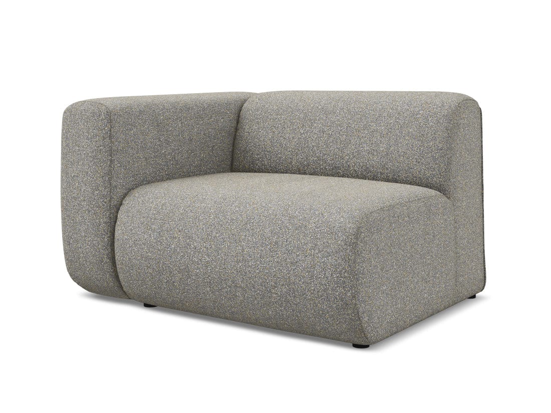 Makamii Fotoliu Modular tapitat cu stofa, Ekahi R1S C2 Bej Inchis / Negru, l114xA89xH70 cm