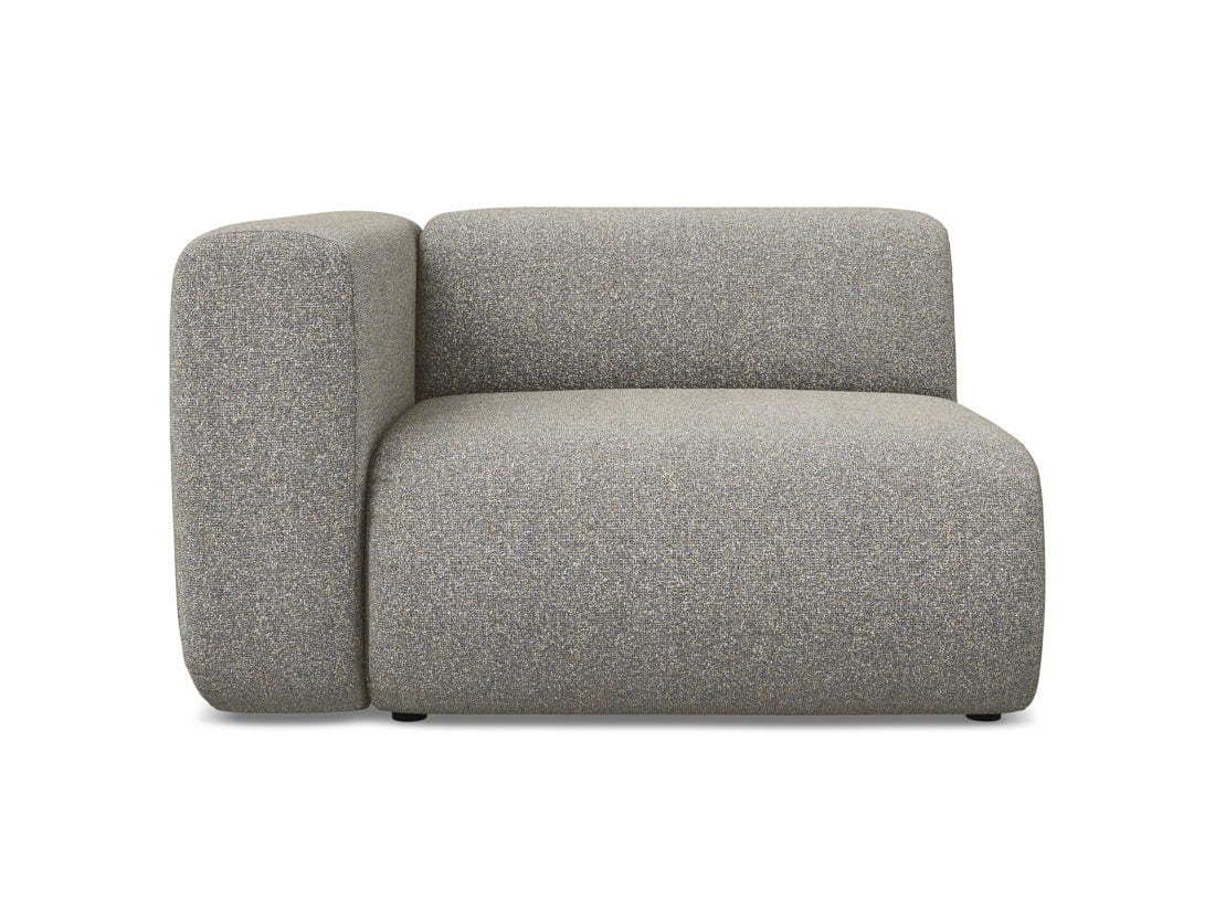 Makamii Fotoliu Modular tapitat cu stofa, Ekahi R1S C2 Bej Inchis / Negru, l114xA89xH70 cm