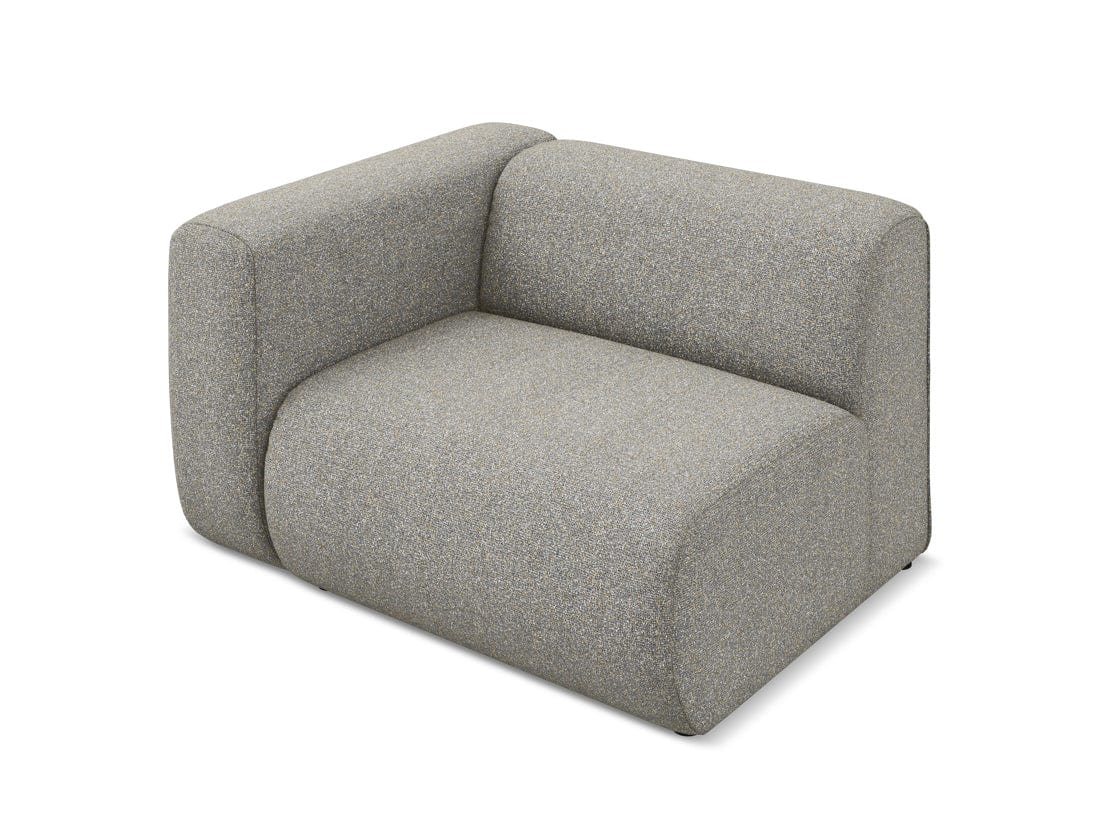 Makamii Fotoliu Modular tapitat cu stofa, Ekahi R1S C2 Bej Inchis / Negru, l114xA89xH70 cm