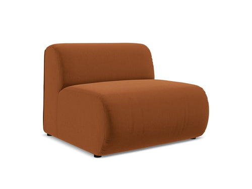 Makamii Ruginiu Fotoliu Modular tapitat cu stofa, Ekahi Velvet 1S-3, l90xA89xH70 cm