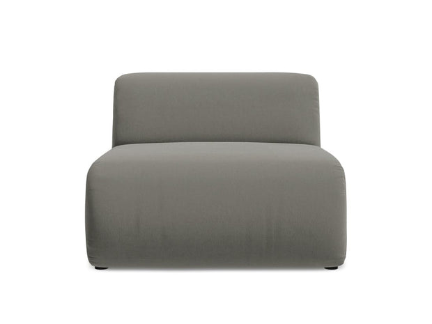 Makamii Fotoliu Modular tapitat cu stofa, Ekahi Velvet 1S C16 Gri / Negru, l90xA89xH70 cm