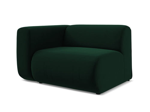 Makamii Fotoliu Modular tapitat cu stofa, Ekahi Velvet L1S C24 Verde Inchis / Negru, l114xA89xH70 cm