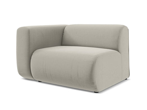 Makamii Fotoliu Modular tapitat cu stofa, Ekahi Velvet L1S C6 Gri Deschis / Negru, l114xA89xH70 cm