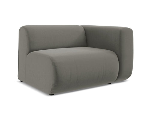 Makamii Fotoliu Modular tapitat cu stofa, Ekahi Velvet R1S C16 Gri / Negru, l114xA89xH70 cm