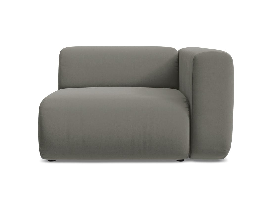 Makamii Fotoliu Modular tapitat cu stofa, Ekahi Velvet R1S C16 Gri / Negru, l114xA89xH70 cm