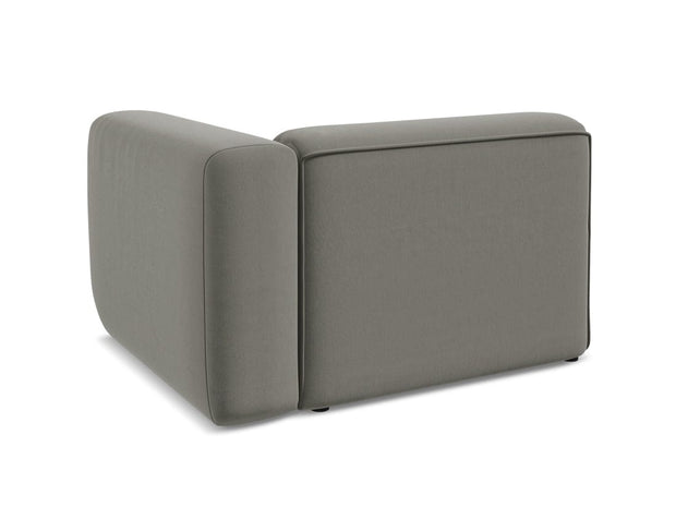 Makamii Fotoliu Modular tapitat cu stofa, Ekahi Velvet R1S C16 Gri / Negru, l114xA89xH70 cm