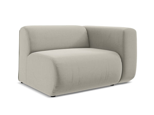 Makamii Fotoliu Modular tapitat cu stofa, Ekahi Velvet R1S C6 Gri Deschis / Negru, l114xA89xH70 cm