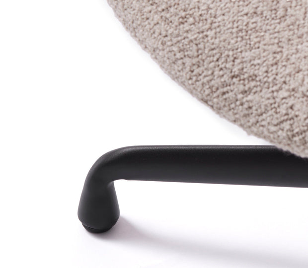 Unique Furniture A/S Fotoliu Relaxare tapitat cu stofa + Taburet, Sifton Grej / Negru, l76,5xA70xH110 cm