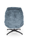 Fotoliu Rotativ cu taburet, tapitat cu stofa, Dario Albastru / Negru, l80xA90xH100 cm (1)