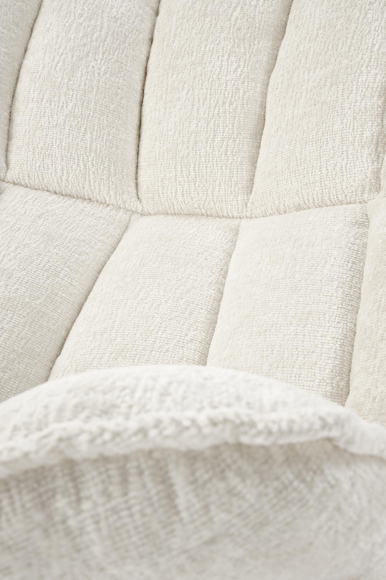 Fotoliu rotativ tapitat cu stofa, Fofana Crem / Negru, l77xA77xH91 cm (6)