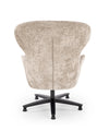 Fotoliu rotativ tapitat cu stofa, Franco Bej / Negru, l80xA83xH104 cm (1)