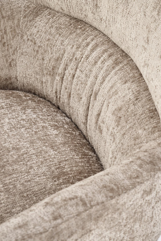 Fotoliu rotativ tapitat cu stofa, Franco Bej / Negru, l80xA83xH104 cm (7)