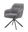 Unique Furniture A/S Fotoliu Rotativ tapitat cu stofa, Select Avola Grafit / Negru, l65xA59xH87 cm