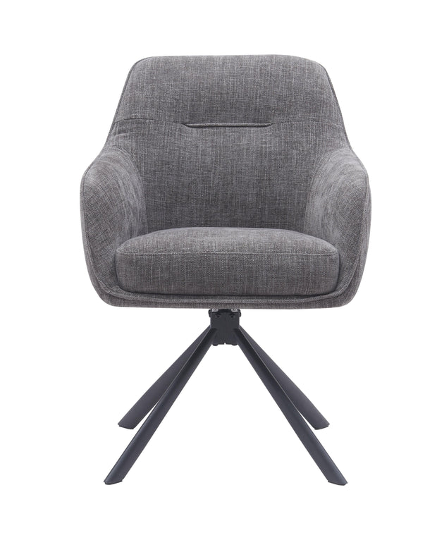 Unique Furniture A/S Fotoliu Rotativ tapitat cu stofa, Select Avola Grafit / Negru, l65xA59xH87 cm