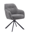 Unique Furniture A/S Fotoliu Rotativ tapitat cu stofa, Select Avola Grafit / Negru, l65xA59xH87 cm