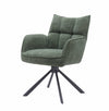 Unique Furniture A/S Fotoliu Rotativ tapitat cu stofa, Select Marilla Verde / Negru, l65xA59xH86 cm
