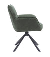 Unique Furniture A/S Fotoliu Rotativ tapitat cu stofa, Select Marilla Verde / Negru, l65xA59xH86 cm